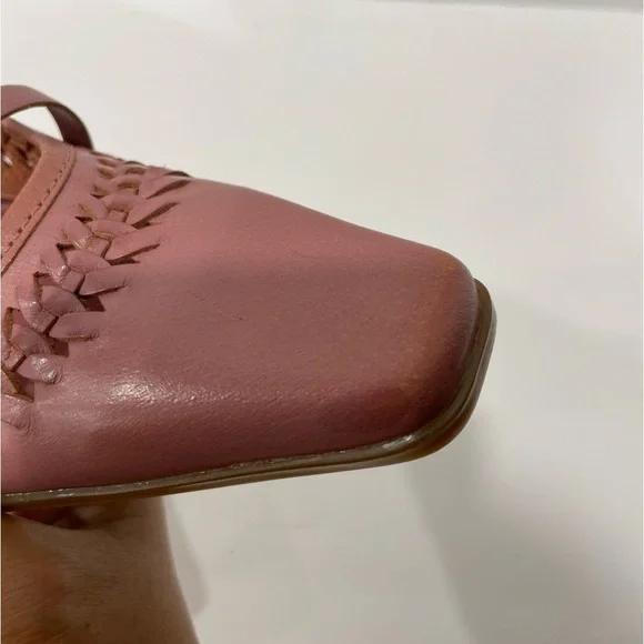 Nicole Bedeliapin Size 9 Rose Gold Woven Heels with Buckle Detail - Picture 6 of 14